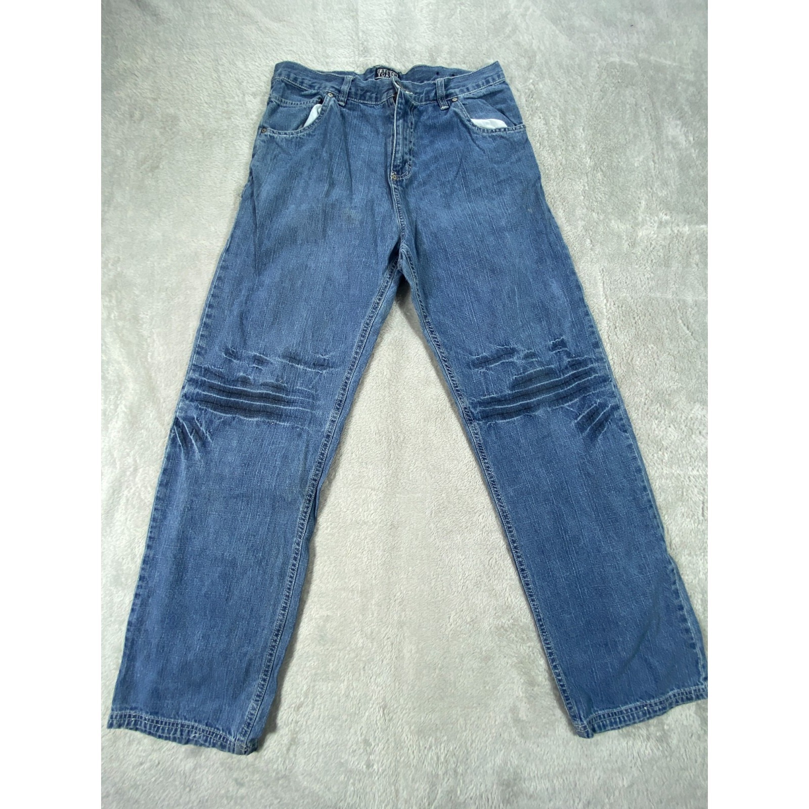French Toast Jeans Womens 18 Husky Blue Denim Cotton Straight Leg High Rise